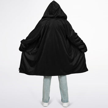 Black Naija Flame Zipper Cloak