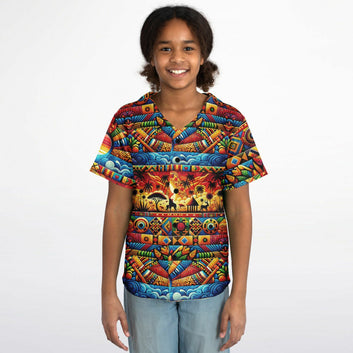 Abstract Savanna Baseball Jersey - Kids