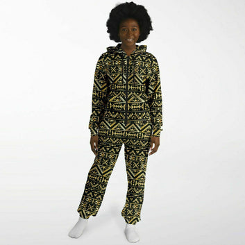 Black & Gold Tribal Jumpsuit - Teen & Adult