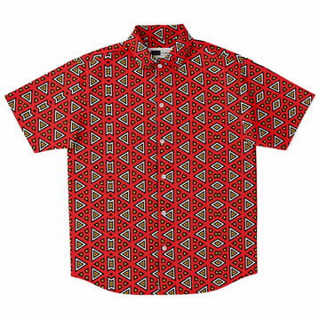 Red Samakaka Short Sleeve Shirt