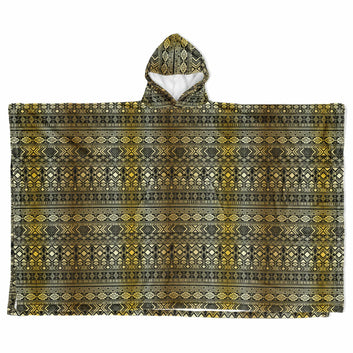 Rose Gold & Black Flannel Blanket Poncho