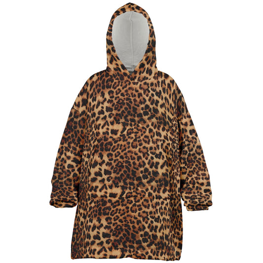 Leopard Fur Hooded Blanket - Kids & Youth