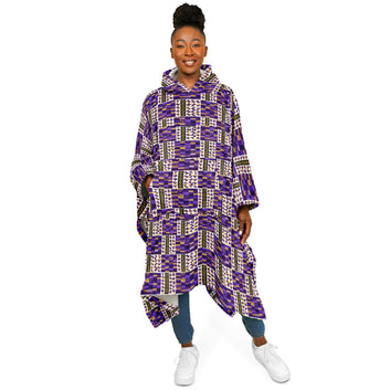 Violet Dynasty Flannel Blanket Poncho