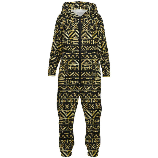 Black & Gold Tribal Jumpsuit - Toddler