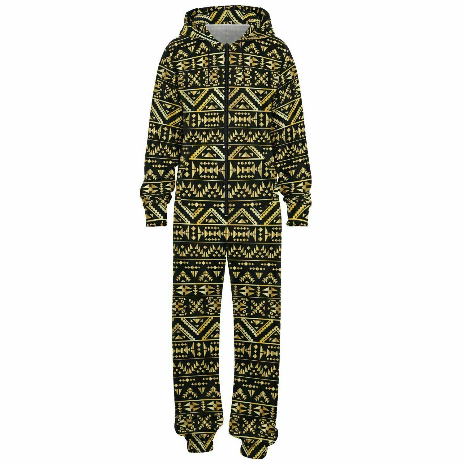 Black & Gold Tribal Jumpsuit - Teen & Adult