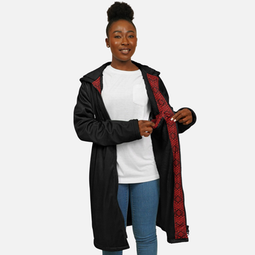 Crimson Red Zipper Cloak