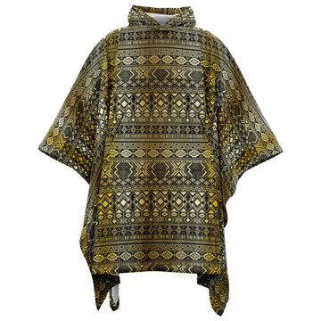 Rose Gold & Black Flannel Blanket Poncho