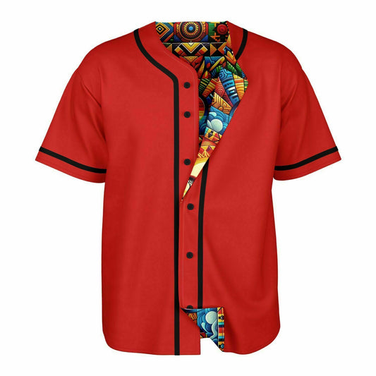 Abstract Savanna & Red Reversible Baseball Jersey