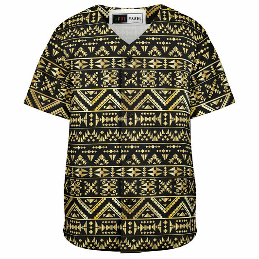 Black & Gold Tribal Baseball Jersey - Youth