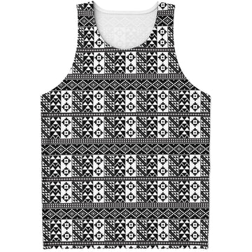 Black & White Kente Patterned Tank Top