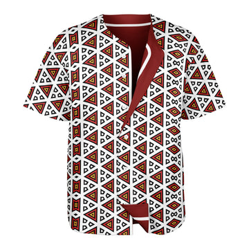 White Samakaka & Burgundy Reversible Baseball Jersey