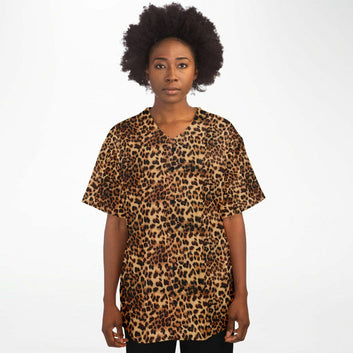 Leopard Fur Baseball Jersey