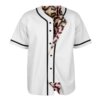 Tribal Camouflage Light & Grey Reversible Baseball Jersey - Teen & Adult