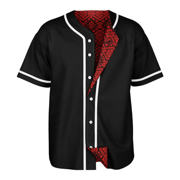 Crimson Diamond & Black Reversible Baseball Jersey