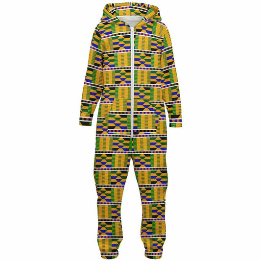 Yellow Kente Patterned Jumpsuit - Kids & Youth