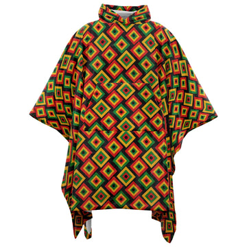 Afro Heat Flannel Blanket Poncho