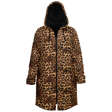 Leopard Fur Zipper Cloak