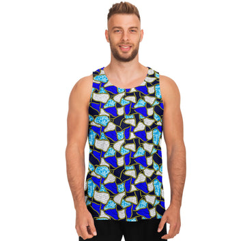 Ocean Blue & White Tank Top