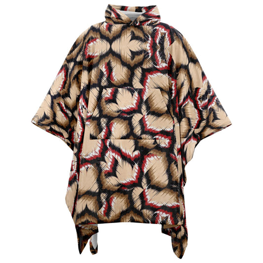 Tribal Camouflage Light Flannel Blanket Poncho