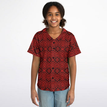 Crimson Diamond Baseball Jersey - Youth