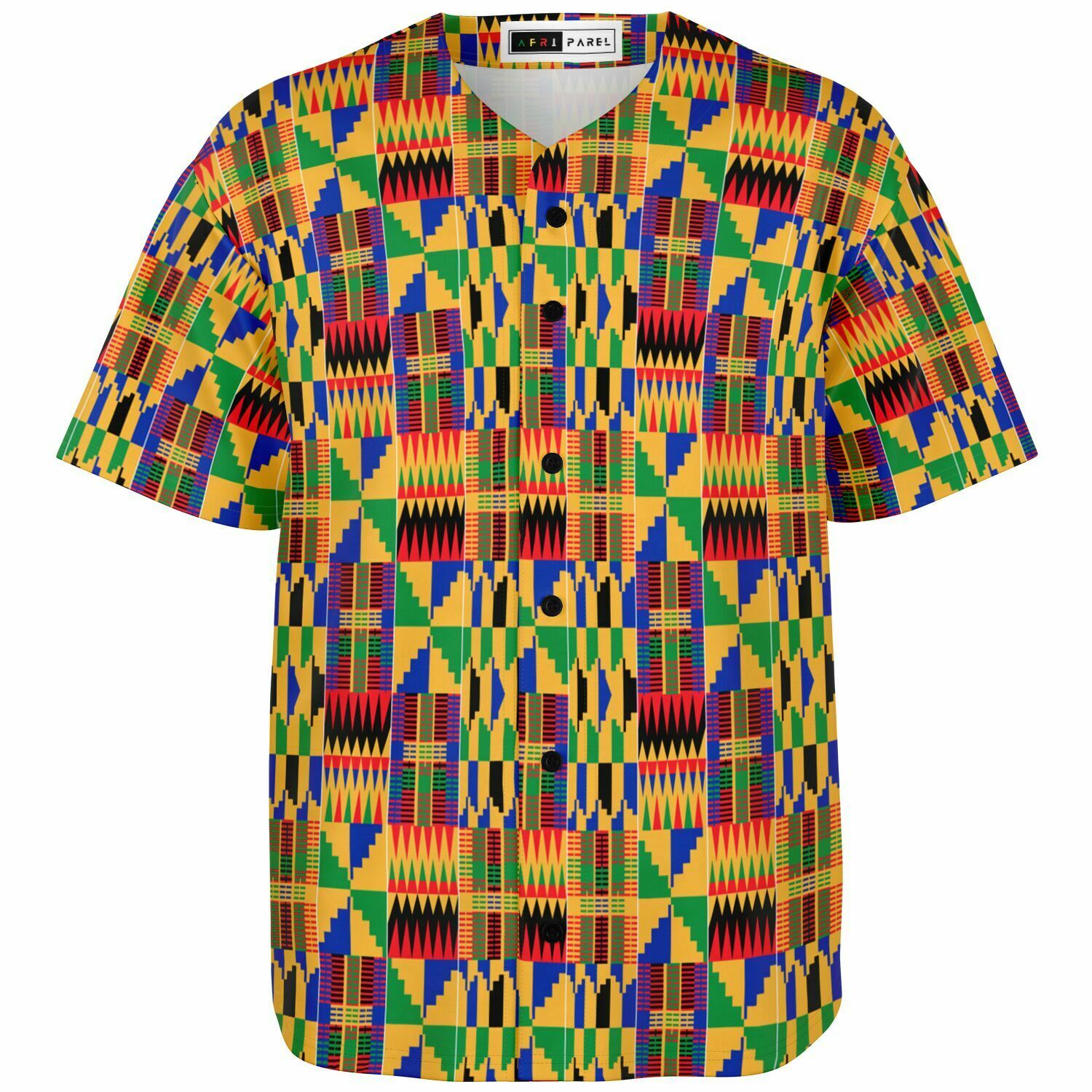 Original Kente Patterned Baseball Jersey