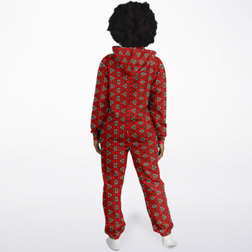 Red Samakaka Patterned Jumpsuit - Teen & Adult