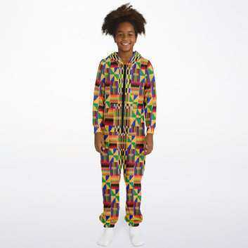 Original Kente Patterned Jumpsuit - Kids & Youth