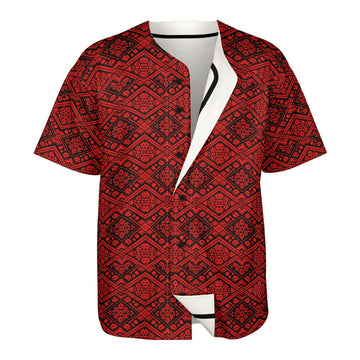 Crimson Diamond & Ivory Reversible Baseball Jersey