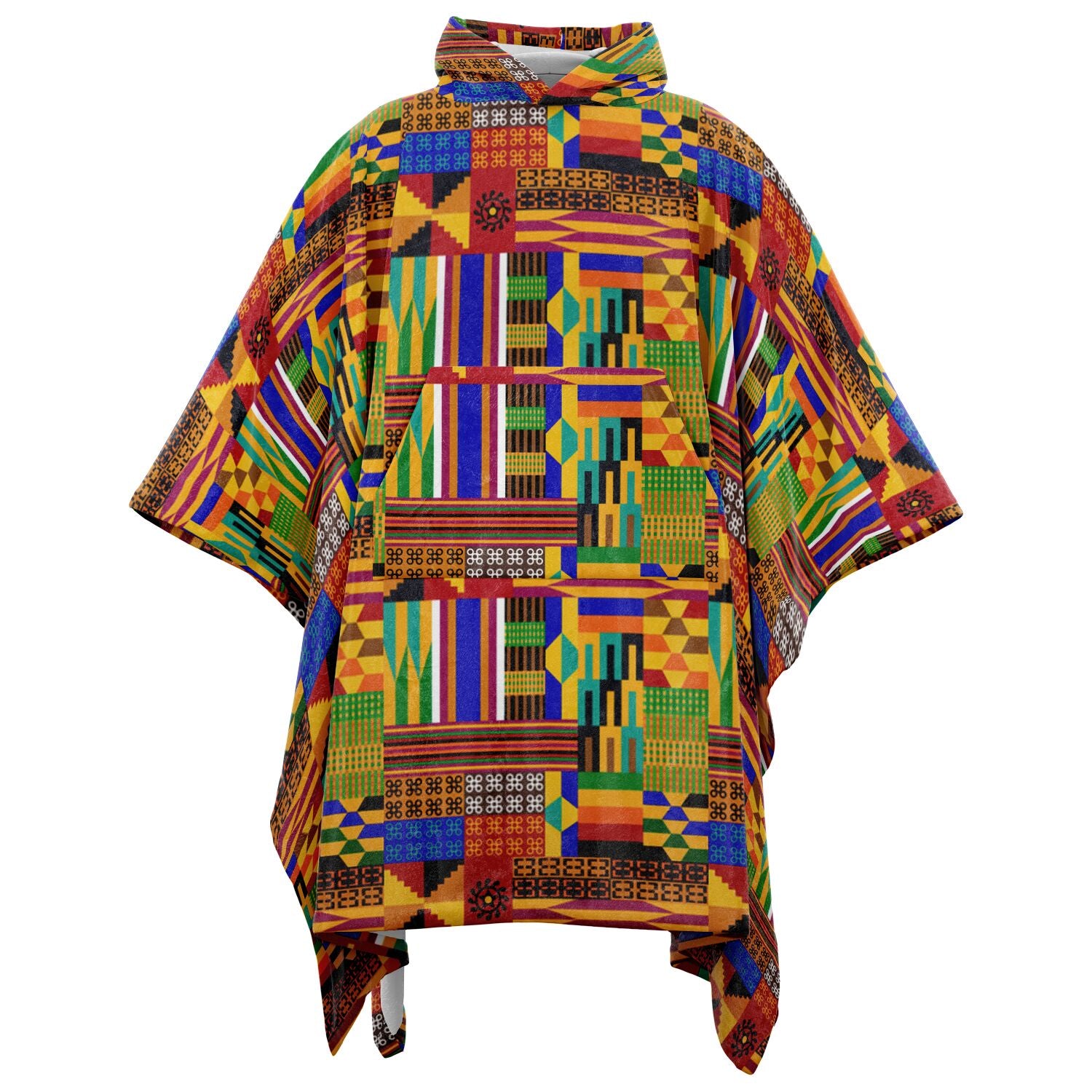 Multi-Patterned Flannel Blanket Poncho