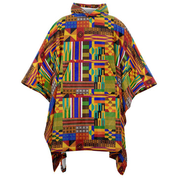 Multi-Patterned Flannel Blanket Poncho