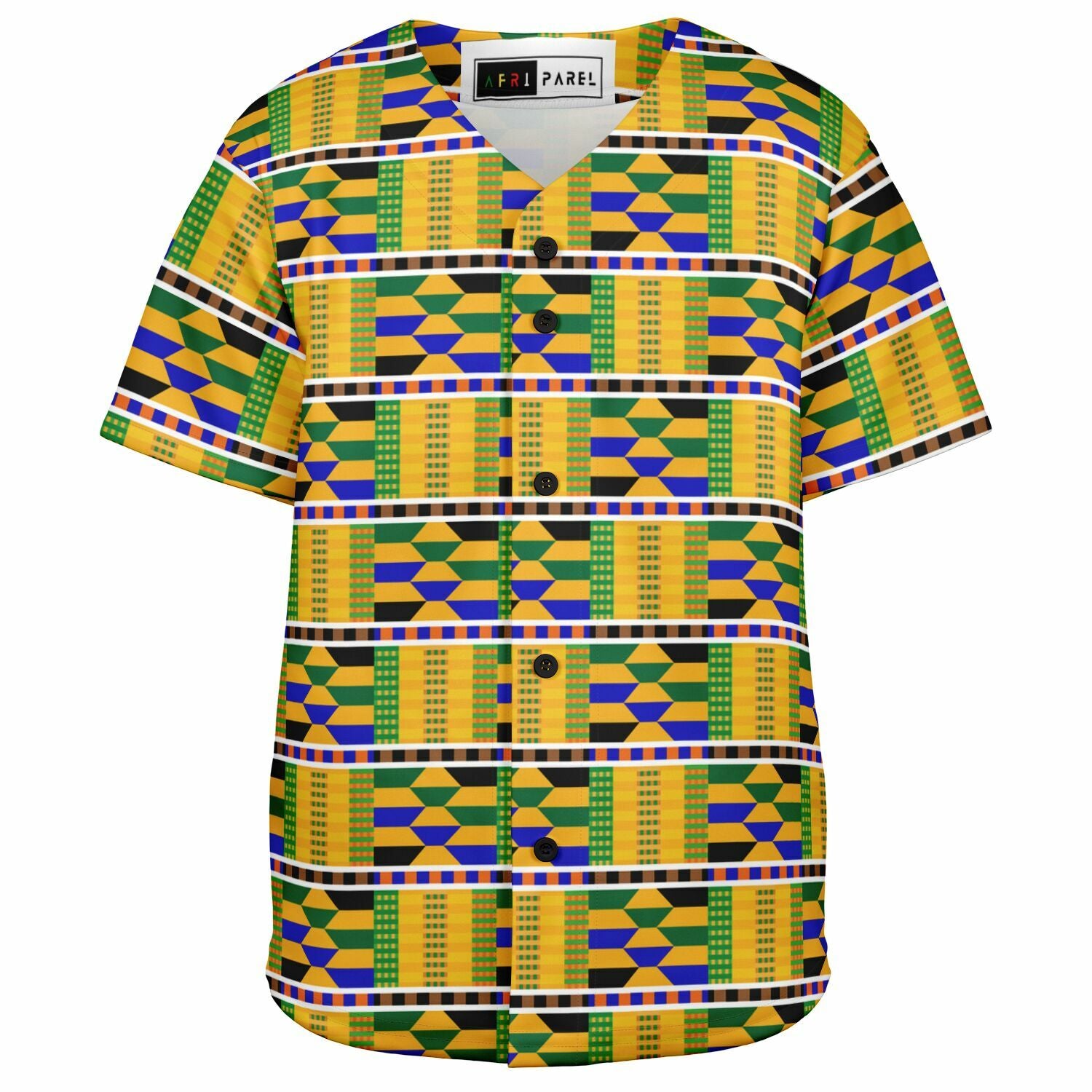 Yellow Patterned Baseball Jersey - Kids