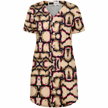 Tribal Camouflage Light Baseball Jersey Dress