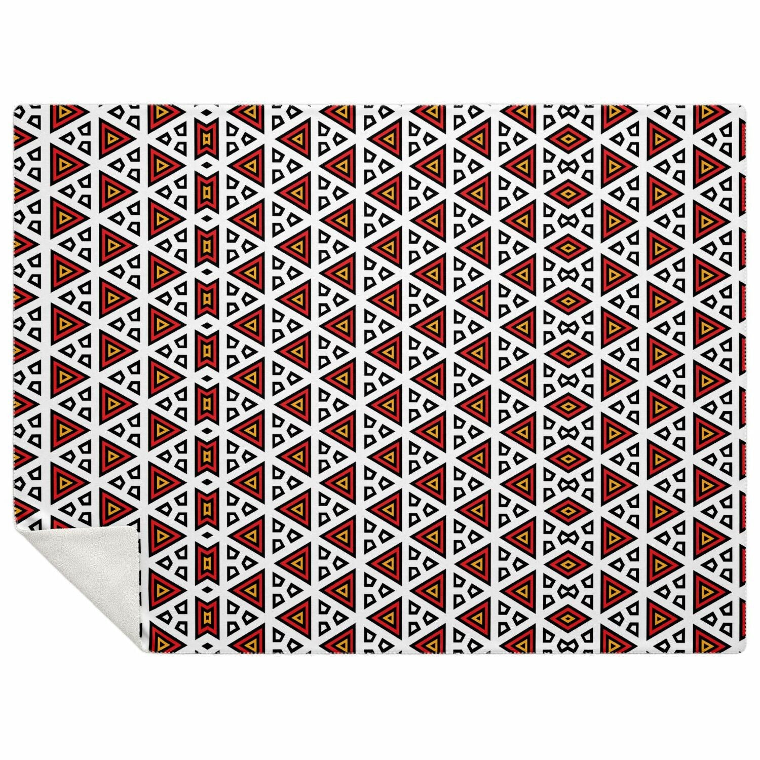 White Samakaka Premium Microfleece Blanket