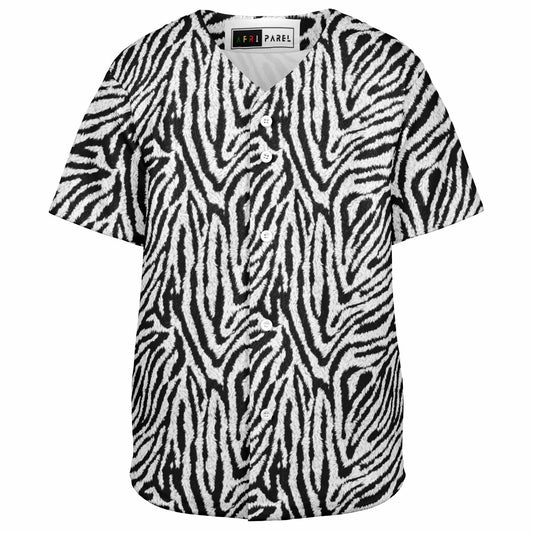 Zebra Fur Baseball Jersey - Youth