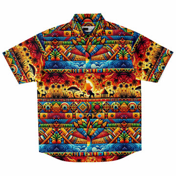Abstract Savanna Short Sleeve Shirt