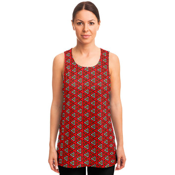 Red Samakaka Patterned Tank Top