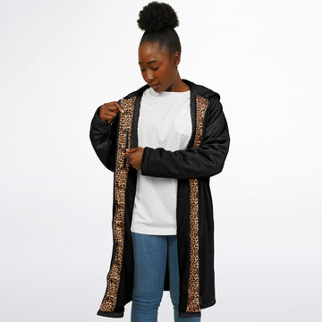 Leopard Fur Zipper Cloak