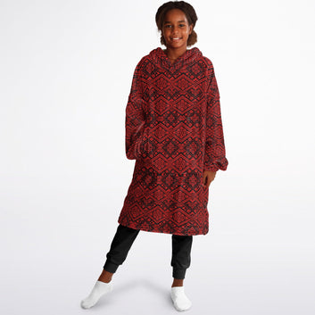 Crimson Diamond Hooded Blanket - Youth