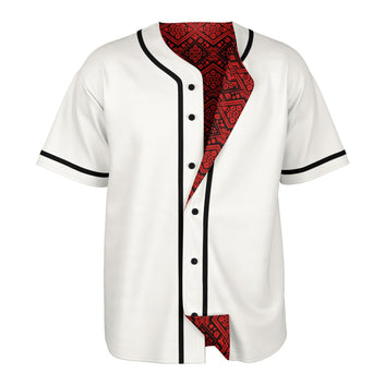 Crimson Diamond & Ivory Reversible Baseball Jersey