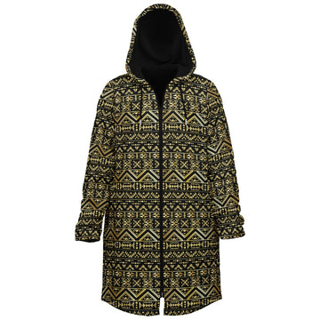 Black & Gold Tribal Zipper Cloak