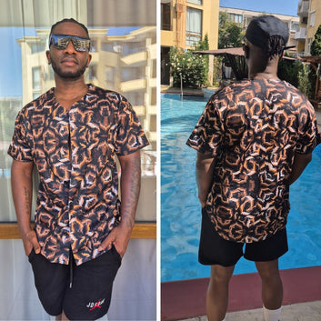 Tribal Camouflage Dark Baseball Jersey - Teen & Adult