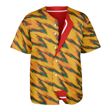 Tropical Flame & Red Reversible Baseball Jersey