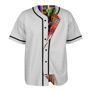 Multi-Patterned & Grey Reversible Baseball Jersey