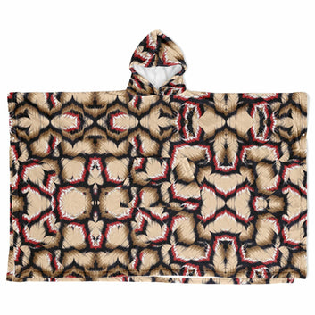 Tribal Camouflage Light Flannel Blanket Poncho