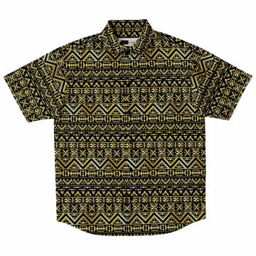 Black & Gold Tribal Short Sleeve Shirt