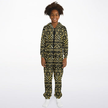 Black & Gold Tribal Jumpsuit - Toddler