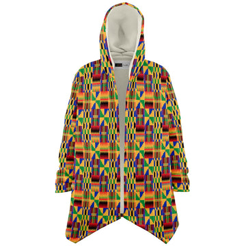 Original Kente Patterned Microfleece Cloak