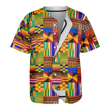 Multi-Patterned & Grey Reversible Baseball Jersey