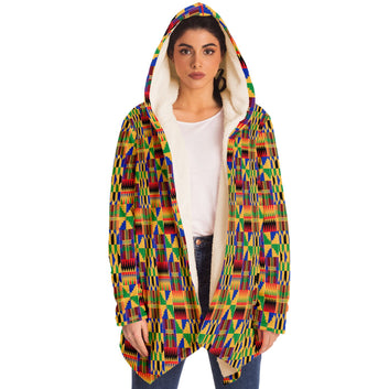 Original Kente Patterned Microfleece Cloak