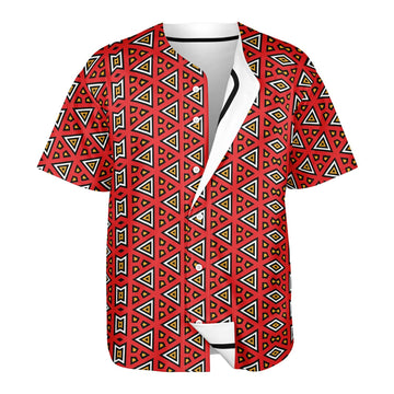 Red Samakaka & White Patterned Reversible Baseball